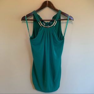 Holiday halter top, Green, Medium.